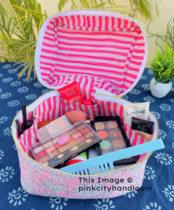 Best Quality Indian Handmade Cotton Makeup <b>Bag</b> Quilted Cosmetic for Toiletry Pouch with Zipper Closure Fashion Style Wholesale - Product Image 5