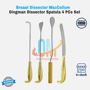 Ensemble de 4 dissectionneurs de sein professionnels, acier inoxydable de qualité médicale, certifié CE ISO, autoclavable, réutilisable pour la chirurgie plastique - Product Image 2