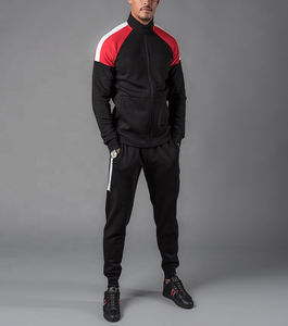 Survêtement d'entraînement pour hommes, Logo personnalisé, bloc de couleurs, coupe ample, ensemble de 2 pièces - Product Image 6