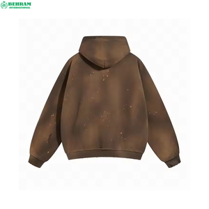 Sweat à capuche unisexe 100 % coton, vintage, délavé à l'acide, personnalisé, écologique, confortable, respirant, thermique, taille XS, faible MOQ, imprimé - Product Image 6