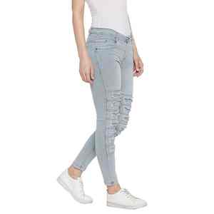 New Arrival Outdoor Use <b>Jeans</b> Pants Best Selling <b>Women</b> <b>Jeans</b> Pants Solid Color <b>Women</b> Denim <b>Jeans</b> For Sale - Product Image 4