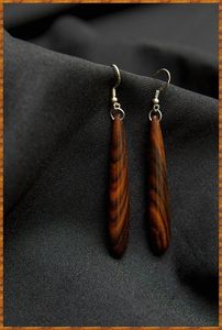 Boucles d'oreilles rondes en bois bohème bijoux accessoires goutte géométrique à la main grandes boucles d'oreilles clous d'oreille de haute qualité - Product Image 4