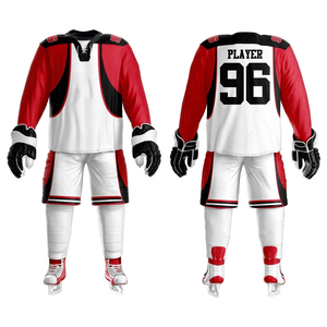 Ensembles d'uniformes de hockey sur glace personnalisés de haute qualité, 100% polyester, séchage rapide, respirant, pour hommes adultes, fabriqués au Pakistan, ALDEN personnalisés - Product Image 1