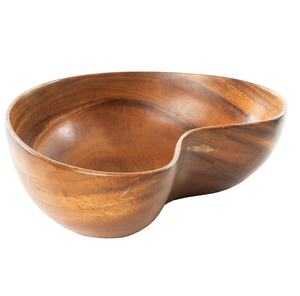 Bol en bois Bol à salade et à fruits en bois rustique Article décoratif écologique fait à la main Bol en bois au design moderne - Product Image 5