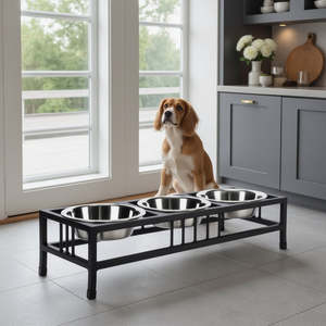 Comedero para Perros de Metal con Soporte, Dos Tazones Extraíbles y Patas Antideslizantes para una Alimentación Estable - Product Image 6