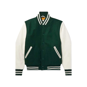Nouvelle veste universitaire en laine et cuir de style vintage pour hommes, taille XS, motif solide avec fermeture à glissière de service OEM pour la saison printanière - Product Image 6