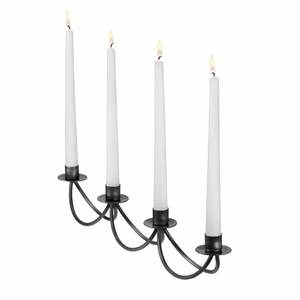 Modern Look <b>Candle</b> <b>Holder</b> Decorative <b>Black</b> Coated 4 Arm <b>Metal</b> Iron <b>Candle</b> <b>Holder</b> for Events Hotels Home Decor Christmas Ramadan - Product Image 3