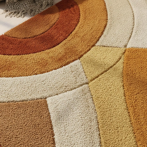 Retro Tufted Geometric <b>Rug</b> Mid Century Modern Area Carpet Teppich for Living Room, Bedroom, Dining Room, Guest Room - Product Image 2