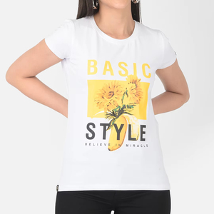 เสื้อถักคอแขนสั้นสำหรับผู้หญิงเสื้อยืดลำลองกันรอยยับแห้งเร็วสำหรับฤดูใบไม้ผลิใหม่2025เป็นมิตรต่อสิ่งแวดล้อม - Product Image 1