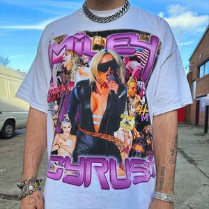 Logo imprimé personnalisé de haute qualité col montant grande taille 100% coton poids lourd luxe goutte épaule blanc T-Shirt pour hommes - Product Image 6