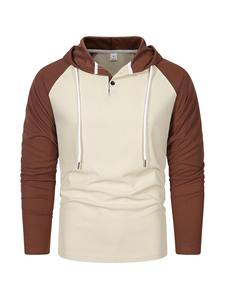 2024 hommes adulte manteau à capuche 100% coton à manches longues hors épaule Simple conception ample pour le printemps automne et hiver - Product Image 3