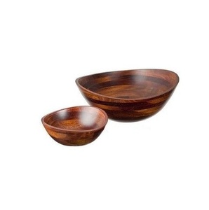 Bol en bois fabriqué à la main avec charme rustique Design écologique pour apporter une beauté intemporelle à chaque maison - Product Image 1