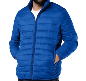 Veste matelassée surdimensionnée pour homme avec logo personnalisé, col haut, manteau d'hiver, streetwear, vente en gros - Product Image 3