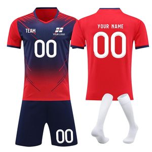 ชุดฟุตบอล 7 คน ขายดีที่สุด เสื้อและกางเกงขาสั้นผ้าตาข่ายระบายอากาศ ป้องกันแบคทีเรีย สวมใส่สบาย พร้อมปักชื่อทีมได้ ดีไซน์ทันสมัย สำหรับผู้ใหญ่ 男女  ใช้ได้ - Product Image 5