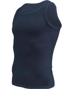 Logo personnalisé en gros confortable couleur unie hommes décontracté 100% polyester respirant débardeurs - Product Image 1