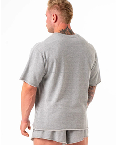 เสื้อยืดโอเวอร์ไซส์สำหรับคนออกกำลังกายผ้าฝ้ายเทอร์รี่ - Product Image 3