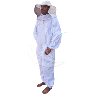 Traje de Apicultor de Poliéster Blanco con Gorro de Estilo Cuadrado y Velo |   Nivel de Protección Contra Riesgos D, Resistente a Cortes y Radiación |   Cosh International - Product Image 1