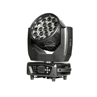 Projecteur LED Beam Wash 19x15W RGBW à Zoom, Tête Mobile, Contrôle DMX512 pour Boîte de Nuit, Théâtre, DJ, Fête