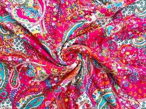 Couverture en coton chaude d'hiver, faite à la main, motif floral paisley rose, Razai - Product Image 4