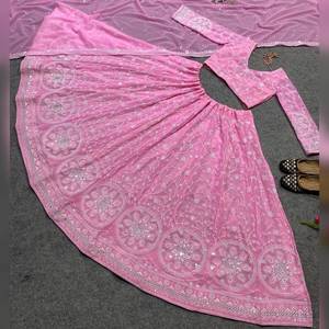 Nuevo diseñador Heavy Georgette & Sequence Work Lehenga Choli para mujeres Indian Traditional Lehenga Choli Wedding Partywear - Product Image 2