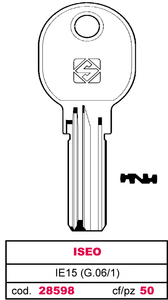 Chiave Punzonata in Ottone Ie15 (g.Vag 1) Iseo - Product Image 1