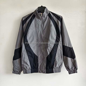ชุดวอร์มออกกำลังกายแบบกันลมสำหรับผู้ชายไซส์ใหญ่  ดีไซน์ OEM  ผ้าโพลีเอสเตอร์  ขายส่ง  รับสกรีนโลโก้ - Product Image 2