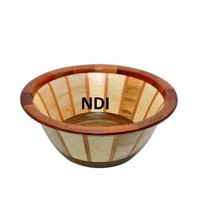 Recién llegado, diseño de vajilla, decoración para servir alimentos, acabado Natural, cuenco de madera, utensilios de cocina para el hogar, cuenco para servir platos - Product Image 1