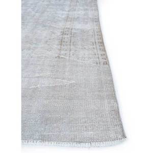 Tapis en laine noué à la main gris et noir vintage Pae-1486 – Nouveau tapis rectangulaire abstrait fait main pour salon et couloir, motif médaillon, pour la maison - Product Image 4