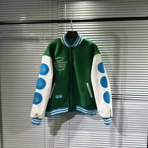 Haute qualité personnalisé hommes élégant Baseball en cuir véritable Patchwork Design brodé Chenille patchs avant Varsity vestes - Product Image 1