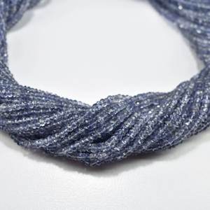<b>3mm</b> Iolite Faceted Rondelle Gemstone Beads Strand Loose Natural Beads for Jewelry Making Necklace Bracelet <b>Earrings</b> DIY Supplies - Product Image 5