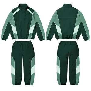 Conjuntos de Chaqueta y Pantalón Deportivos Cortavientos Térmicos Transpirables con Estampado Sólido, Ropa Casual Unisex, Fabricante de Pakistán - Product Image 2