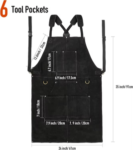 Delantales de Soldadura Resistentes de Diseño Personalizado, Material de Cuero Duradero, Cómodos e Impermeables, Lavables - Product Image 5