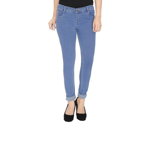 Custom Design Loose Fit <b>Jeans</b> Denim Pants for Women Hot Sale <b>Jeans</b> Young Women Cotton <b>Elastic</b> Pant - Product Image 3