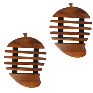 ขาตั้งสามขาไม้กันร้อนสำหรับวางหม้อถาดไม้ถาดไม้สำหรับตกแต่งเครื่องครัวจากเวียดนาม - Product Image 5