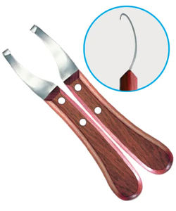 ฮูฟมีดเครื่องมือสัตวแพทย์สแตนเลสมาใหม่ด้ามจับไม้เหลาเครื่องมือลับคมสำหรับดูแลสุขภาพสัตว์/สัตว์เลี้ยง tariqmfgco - Product Image 3