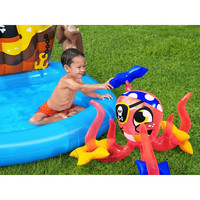 BESTWAY Aire de jeux aquatiques gonflable pour enfants de 2 ans et plus, piscine et installations de divertissement de qualité supérieure, matériau PVC, 140x130x104cm, usage domestique