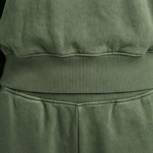 Sweat à capuche court en molleton délavé de haute qualité pour femme, décontracté, pour vêtements de détente ou de sport, tenue de sport, entraînement en salle de sport - Product Image 5