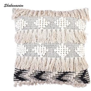 Cojines de lana de diseño único marroquí para exterior Interior bordado a mano algodón Boho funda de cojín lavable - Product Image 6