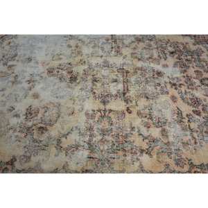 Tapis Turc Vintage Beige Rouge 6.2 X 9.3ft Grande Surface Laine Patchwork Design pour Couloir Chambre Latex Parfait Chambre Tapis De Chevet - Product Image 5