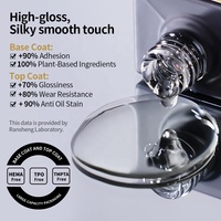 R S Nail Gel UV LED de haute qualité sans HEMA, sans TPO, sans TMPTA, à faire tremper, sans colle, longue durée, couche de finition et couche de base