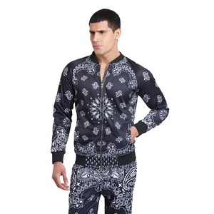 Conjunto de chándal para hombre Digital con estampado de algodón 100% de alta calidad, chaqueta Bomber negra con pantalón transpirable para la temporada de invierno - Product Image 1