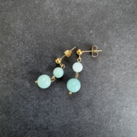 Boucles d'oreilles pendantes personnalisées faits main, style bohème baroque, perles et pierres naturelles, nacre, plaqué or, élégantes, bijoux de mode pour femmes, faible MOQ
