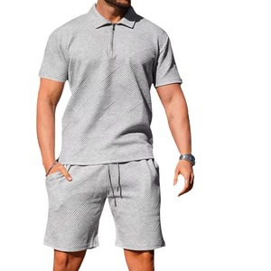 T-<b>Shirt</b> Streetwear Hight Quality Manufacturer Tracksuit Men Two Piece Short Sets Street Wear Men Summer <b>Polo</b> T <b>Shirt</b> set - Product Image 2