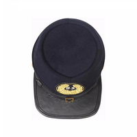 OEM Civil Kepi con visera de cuero Tapa ligera personalizada con cuero o tela y barbijo de cuero