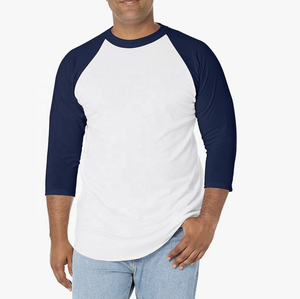 Venta al por mayor de los hombres Slim manga larga sólido Casual algodón deportes Regular Fit O-cuello camiseta logotipo personalizado Serigrafía - Product Image 4