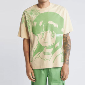 Camiseta de algodón estampada de alta calidad para hombre, ropa de calle transpirable ajustada de gran tamaño con camiseta estampada de alta calidad - Product Image 1
