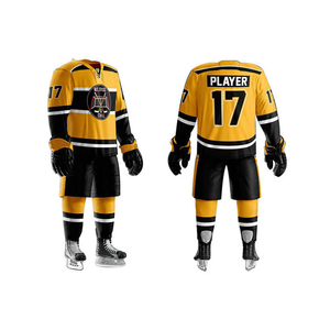 Uniforme de hockey sur glace personnalisé en gros avec logo imprimé respirant, taille plus pour hommes adultes - Product Image 1