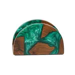 Boîte à mouchoirs en résine moderne en bois Vaisselle de mariage Porte-serviettes avec support de rangement du papier Anneaux de serviette à bas prix - Product Image 2