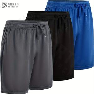Shorts de bain d'été pour hommes, vente en gros, vêtements de plage décontractés, logo personnalisé, fermeture à la taille élastique, anti-froissement, couleur unie, teinture unie, pour hommes - Product Image 4