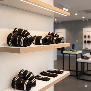 Bandes de genou pour la musculation REXFIT SPORTS, bandes de compression élastiques pour le soutien du genou, pour la musculation en salle de sport - Product Image 4